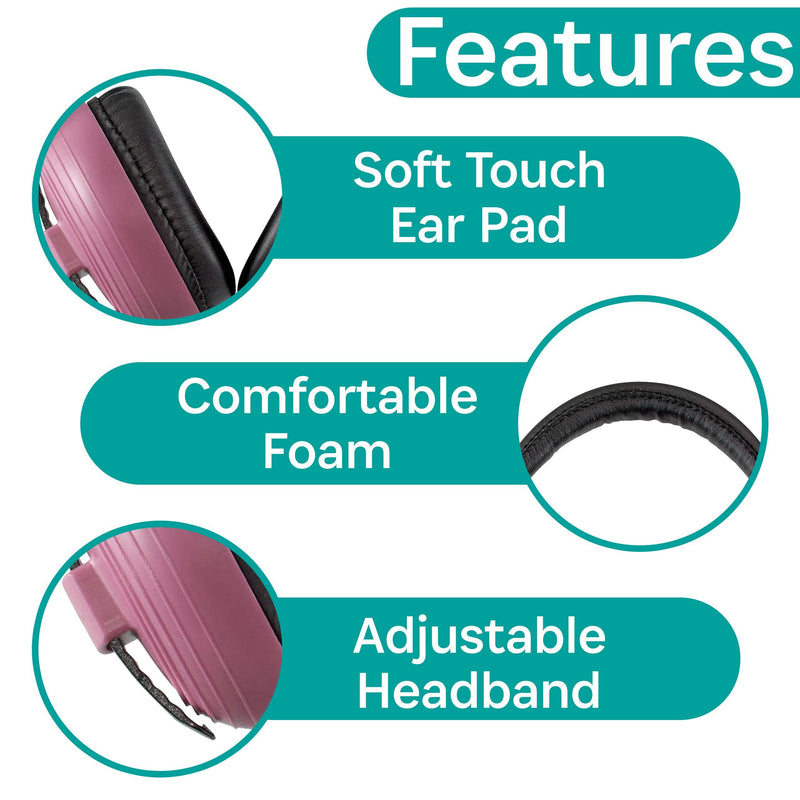 [Australia] - KidCo Whispears - Baby Ear Protection Headphones, Noise Cancelling Ear Muffs for Babies, Toddlers, & Infants Childrens Pink 