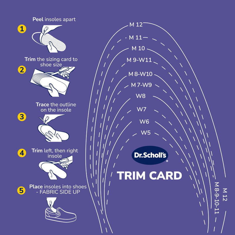 [Australia] - Dr. Scholl's Go Sockless! Cushioning Insoles, Unisex, 3 Pairs, Trim to Fit Inserts Shoe Insert 