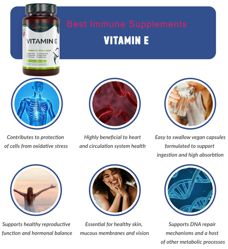 [Australia] - 100% Natural Vitamin E 500IU Improved Formula 100 Vegan Cruelty-Free Capsules 