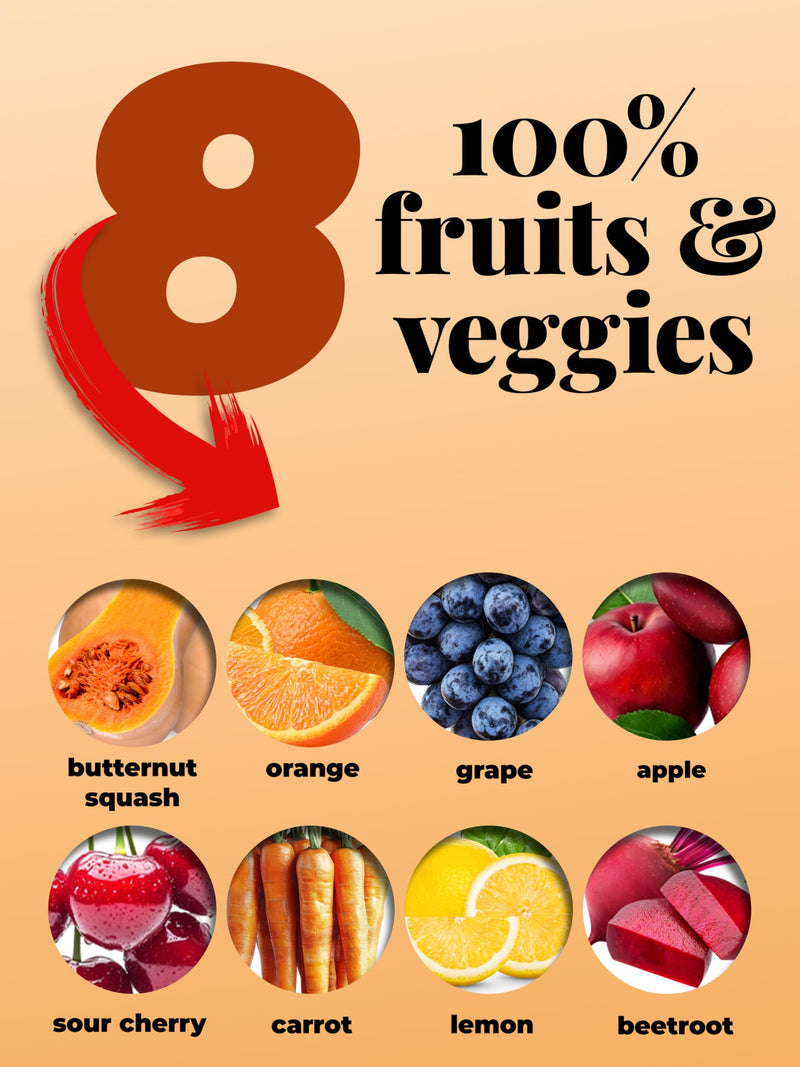 ImmunExtra Toddler 90g - Better Then Freeze Dried Fruit and Veggie - Concentrated Powder with Extra Butternut Squash - Low Temperature Drying – Preserving Natural enzymes, antioxidants