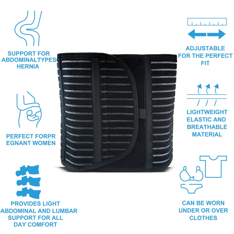 Umbilical Hernia Belt for Men & Women Plus Size, Abdominal Binder Support for Belly Button Hernia Support, Pain and Discomfort Relief from Umbilical, Navel, Ventral and Incisional Hernias (47"-59" 2XL/3XL