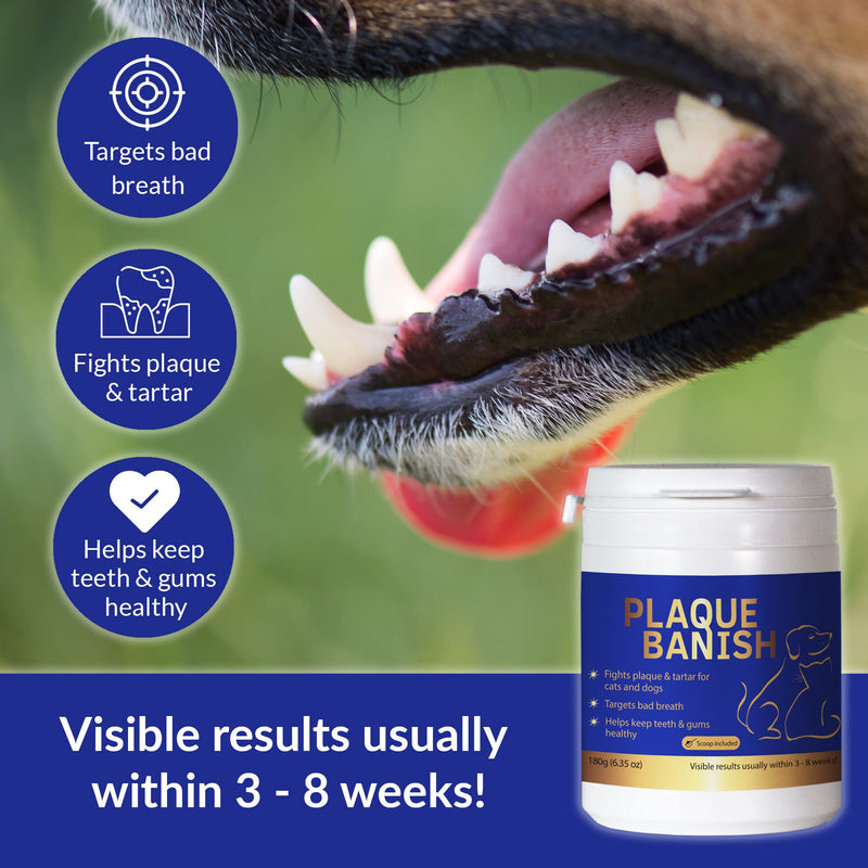 100% Natural Plaque Off & Tartar Remover For Dogs & Cats | Freshen Breath For Dogs & Cats | 6.3oz (180g) | Support Healthy Gums & Promote Dental Health | Prevent Plaque & Tartar Build Up - PawsPlanet Australia