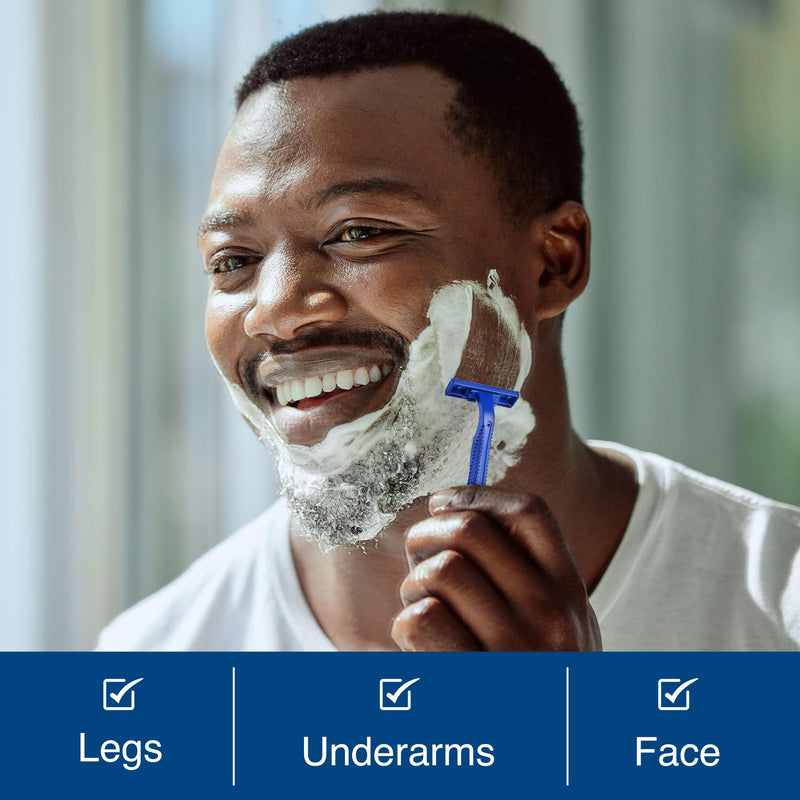 [Australia] - Disposable Razors for Men and Women - Pack of 50 Shavers - 2 Blade Razors, Bulk - for Shaving, Tattoos, Hospitality, and More 1 Count (Pack of 50) 