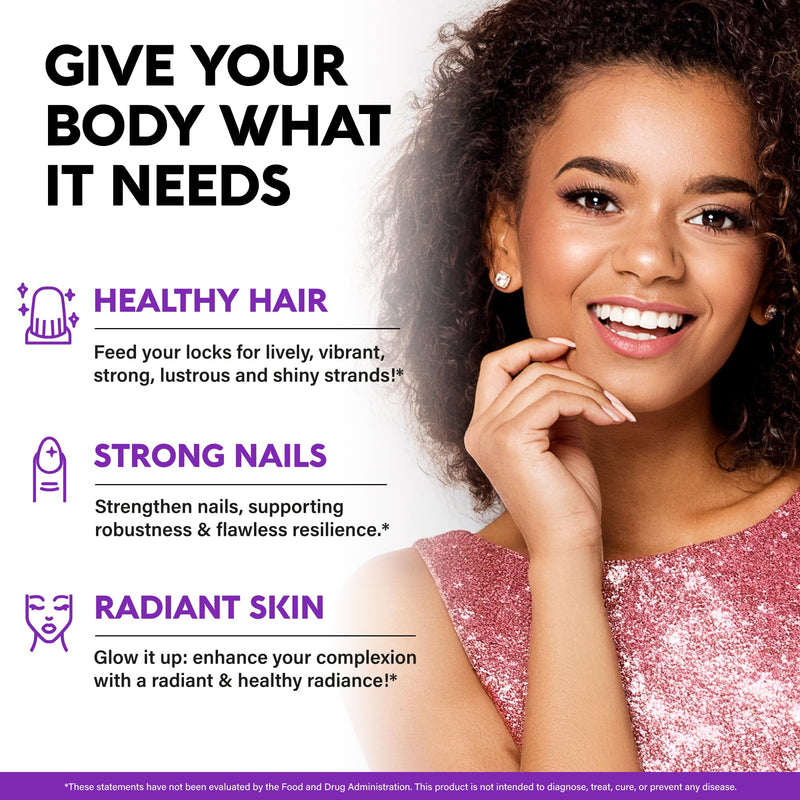 Biotin Gummies for Hair Growth Support - for Women & Men - Berry, 60 Gummy | Biotin 10000mcg, Collagen, Keratin, Hyaluronic Acid, B-Complex, Saw Palmetto - Hair, Skin & Nail Strengt Support - Sugar-Free Mixed berry 60 Count (Pack of 1)