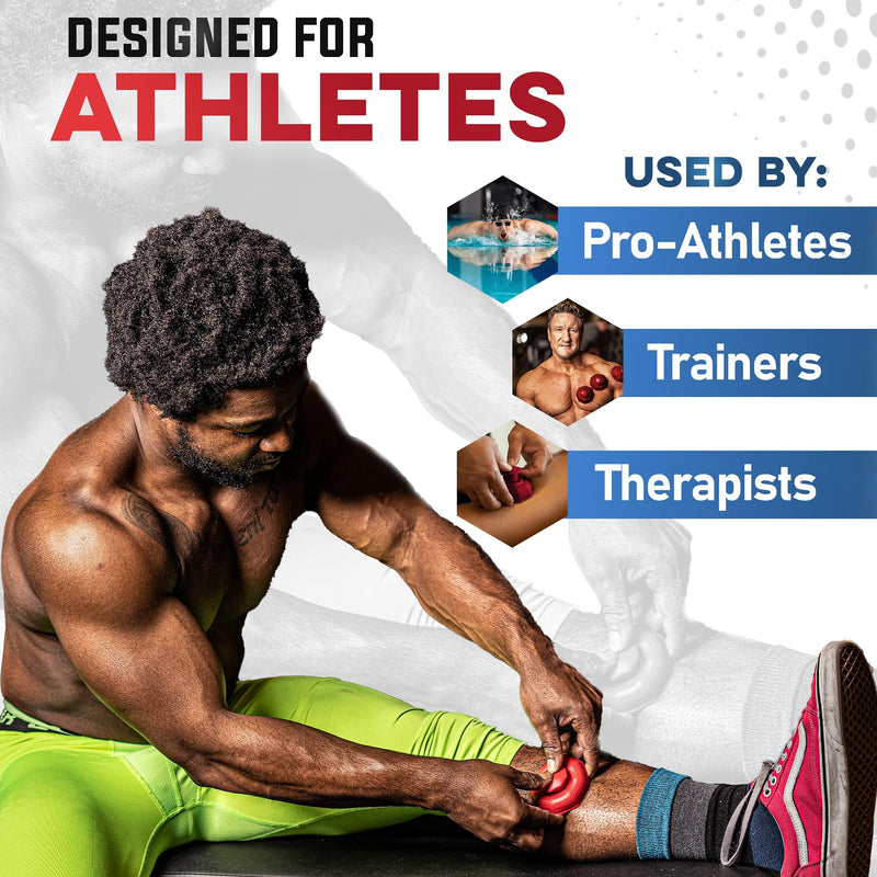 Cupping Therapy Set – Cupping Kit for Massage Therapy – Silicone Cups – Massage Cups – Smart Cupping for Fascia and Myofascial Release (Small, RED) Small