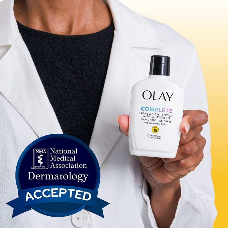 Olay Complete Lotion Moisturizer with SPF 15 Normal, 6.0 fl oz White 6 Fl Oz (Pack of 1)