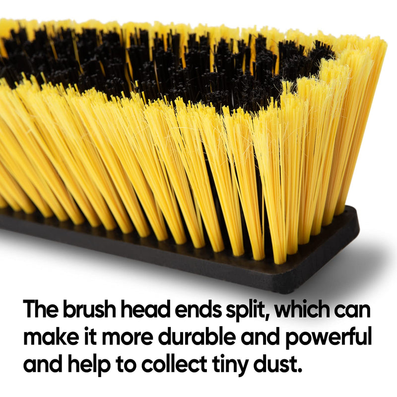 [Australia] - Yocada Push Broom Brush 24" Wide 65.3" Long Handle Stiff Bristles Heavy-Duty Outdoor Commercial for Cleaning Bathroom Kitchen Patio Garage Deck Concrete Wood Stone Tile Floor 23.6inch 