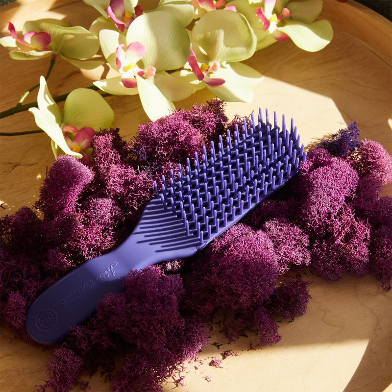 Purple Detangler Brush by Felicia Leatherwood - For Kinky, Curly, Wavy 4c or Straight Hair - Tame Your Tangles Smooth Your Coils - Pain Free for All Ages Purple