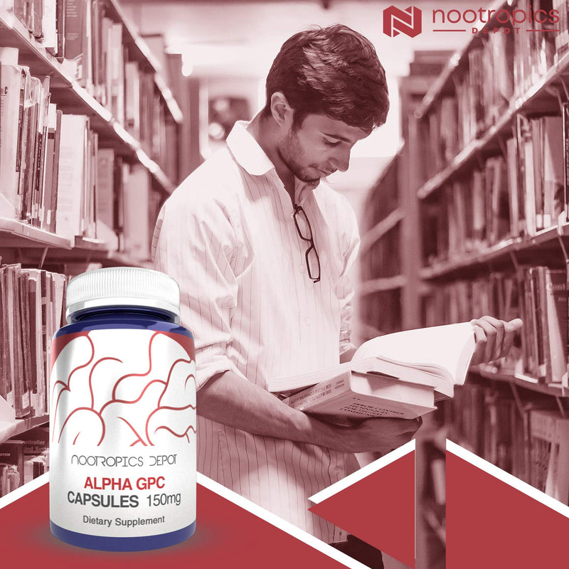 [Australia] - Nootropics Depot Alpha GPC Capsules | 150mg | 60 Count | Choline Supplement | Brain Health Supplement | Supports Healthy Brain Function | Enhance Cognition, Memory + Focus 60 Count (Pack of 1) 