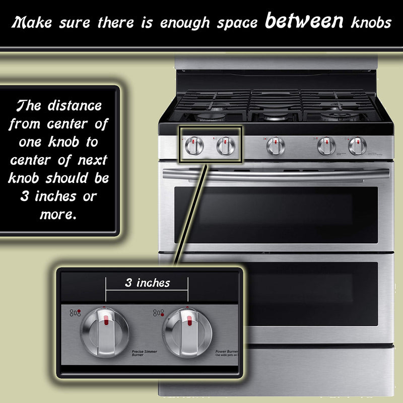 [Australia] - 6 Pack Clear Stove Knob Safety Covers - Protect Little Kids with A Child Proof Lock for Oven/Stove Top/Gas Range - Baby/Toddler Kitchen Safety Guard - Check Dimensions 