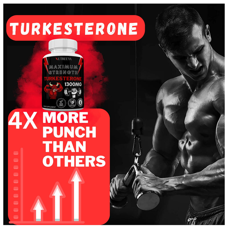 Turkesterone -1300mg Max Strength Ajuga Turkestanica Extract, Vegan, Gluten Free, (Not Turkesterone Capsules) (Pack of 1 (60 Pills)) PACK OF 1 (60 Pills)