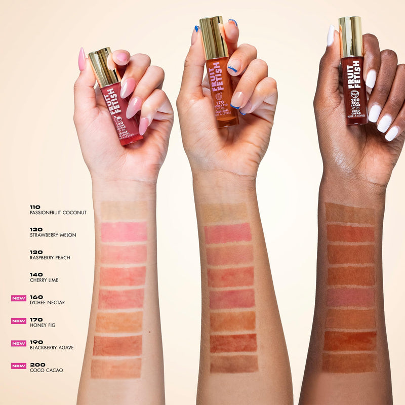 Milani Fruit Fetish Lip Oil, Tinted Hydrating Lip Gloss - Blackberry Agave | Delivers Intense Hydration, Glossy Color & A Hint Of Flavor. Made W/ Vitamin E. Vegan & Cruelty-Free. Non Sticky Clear Shine 190 - Blackberry Agave