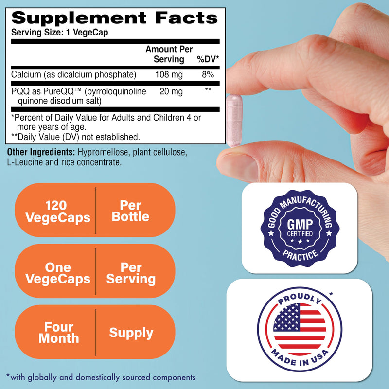 Health Thru Nutrition PQQ + CoQ10 Bundle: 20mg Pyrroloquinoline Quinone & 100mg CoQ10 with BioPerine (120 Servings Each)