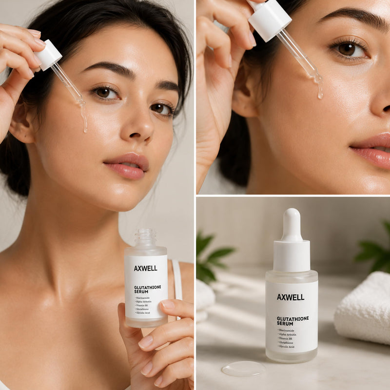 Axwell Glutathione Even Tone Serum – Dark Spot Corrector with Alpha Arbutin, Smart Peptides, Niacinamide & Vitamin B5 | Glow-Enhancing, Anti-Aging & Beyond Ordinary Tone Correction (1 fl oz)