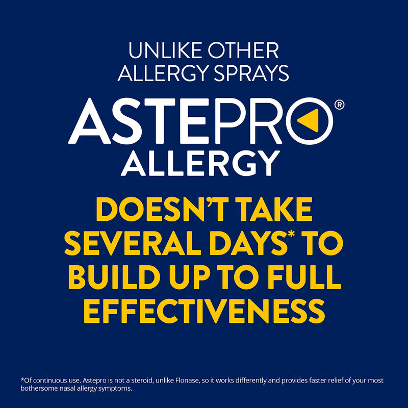 [Australia] - Astepro Nasal Spray, 24-Hour Allergy Relief, Steroid-Free Antihistamine, Nasal Congestion, Runny & Itchy Nose, For Adults and Children 6 Years and Older, 200 Metered Sprays (1 Bottle) 