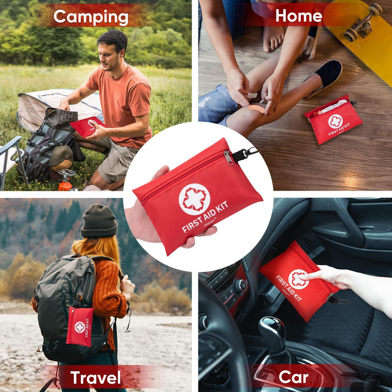 [Australia] - PTEROMY 150 Piece Mini First Aid Kit, Portable Small Emergency Kits Compact 1st Aid Kit for Car, Travel, Home, Camping, Outdoor, Hiking 150PCS 