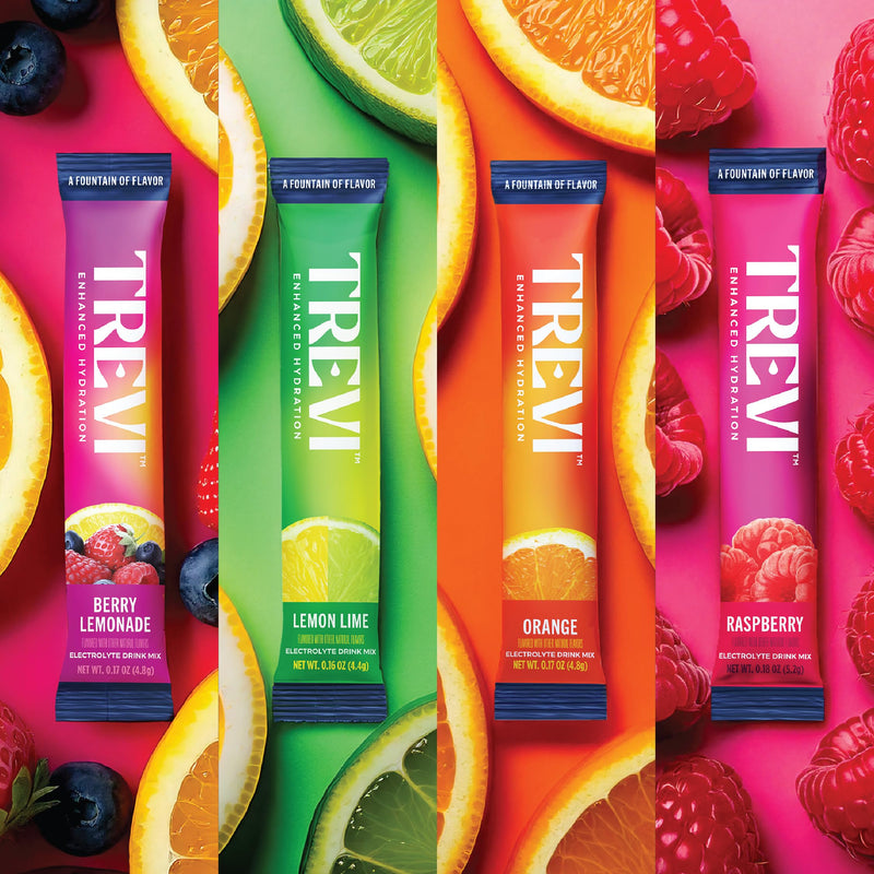 [Australia] - TREVI‚Ñ¢ Sugar Free Electrolytes - Drink Mix Hydration Powder Packets - 28 Count - Original Variety Pack - Berry Lemoande, Lemon Lime, Raspberry, Orange Variety Pack: Original 