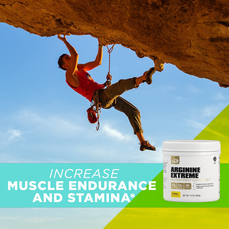 AdvoCare Arginine Extreme Multinutrient Supplement, Citrus, 14 oz | Pre-Workout Amino Acids for Stamina & Endurance, Includes Vitamin B-12, L-Arginine & More for Athletic Performance
