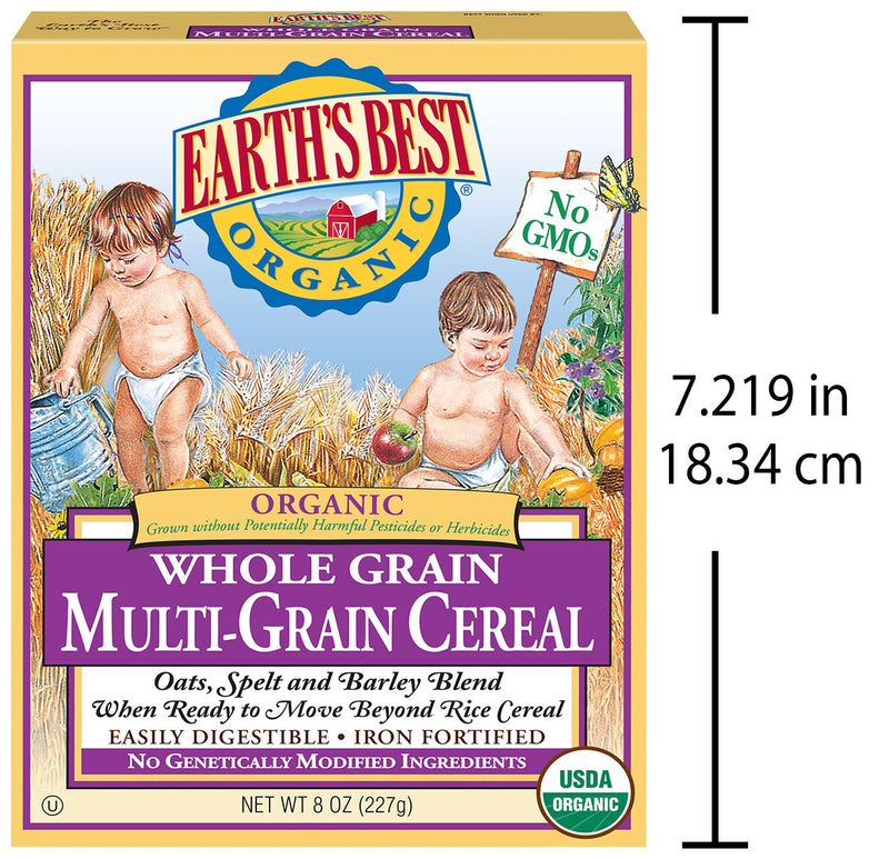 [Australia] - Earth's Best Organic Infant Cereal, Whole Multi-Grain Cereal, 8 Oz 