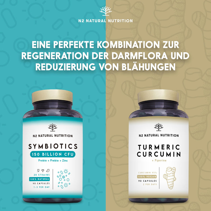 [Australia] - Culture complex 400 billion CFU/g. 20 bacterial strains. Highest concentration with inulin + zinc. Intestinal flora structure. 100% vegan. 90 capsules. N2 Natural Nutrition 