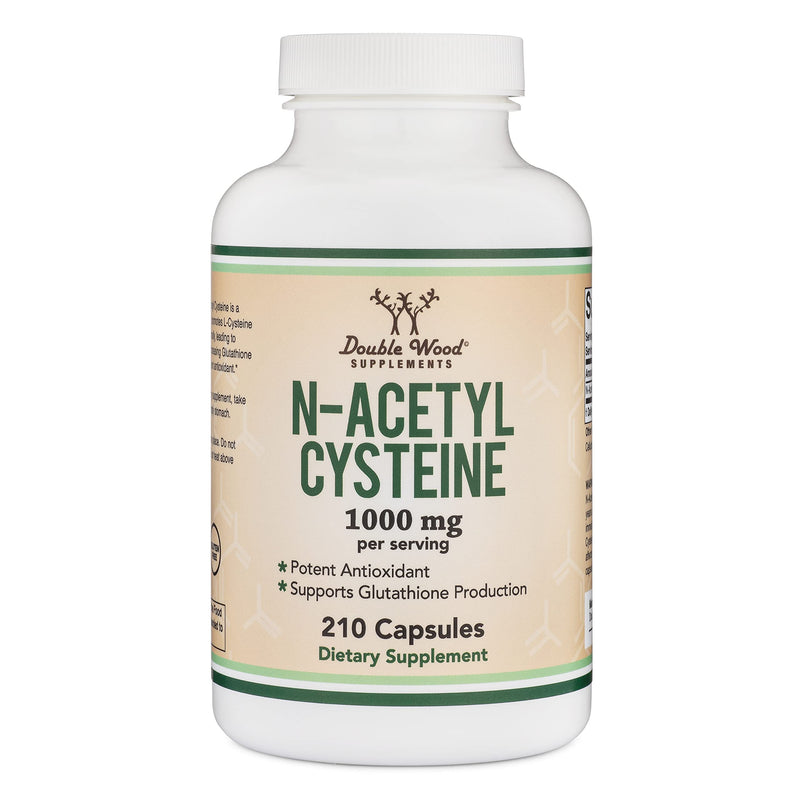 [Australia] - NAC Supplement N-Acetyl Cysteine (1,000mg Per Serving 500mg Per Cap, 210 Capsules) (Third Party Tested) with Odor Masking Technology to Boost Glutathione Levels by Double Wood 