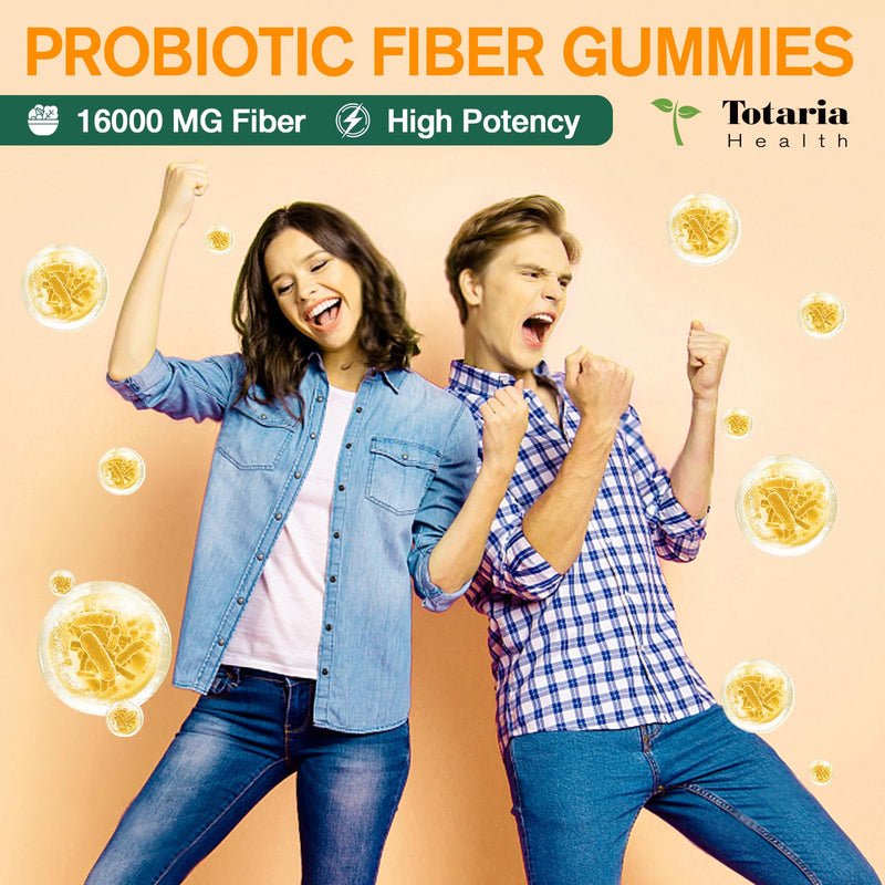 9-in-1 Sugar-free Probiotic Fiber Gummies for Adults & Teens, Pineapple | Fiber Supplement w/ Psyllium Husk, Bacillus Coagulans, FOS, Inulin, Apple Cider Vinegar for Digestion & Gut, 60 Vegan Gummies 60 Count (Pack of 1)