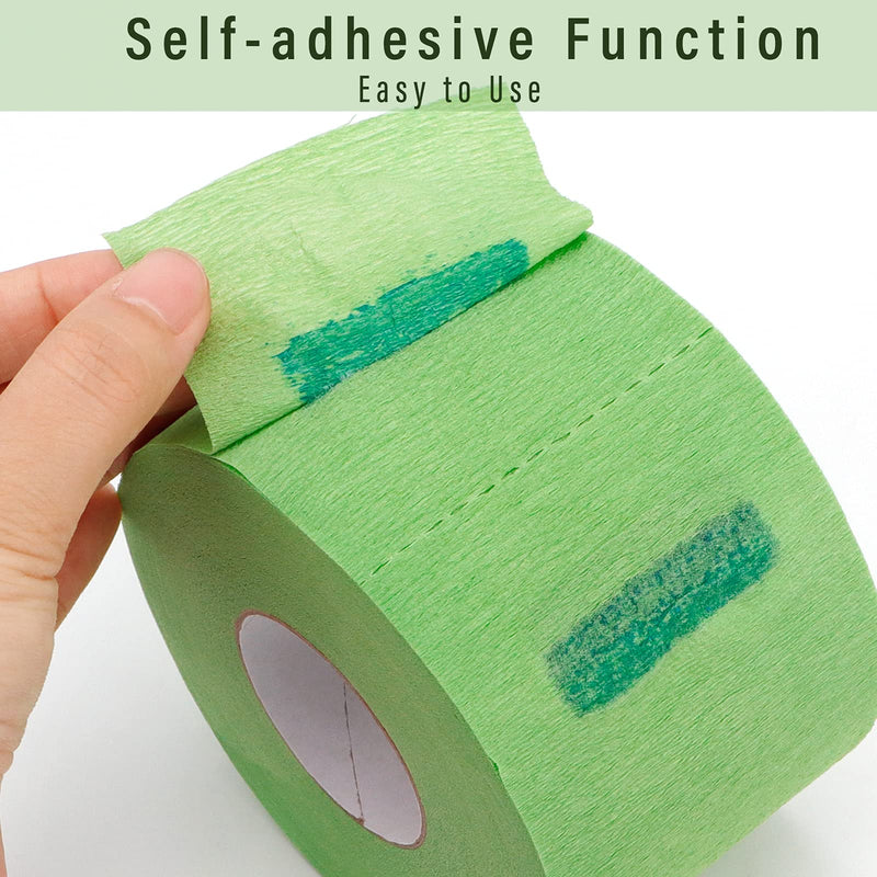 [Australia] - Barber Accessories - Disposable Stretchy Neck Strips for Haircutting and Styling, 5 Rolls (500 Strips, Green) 