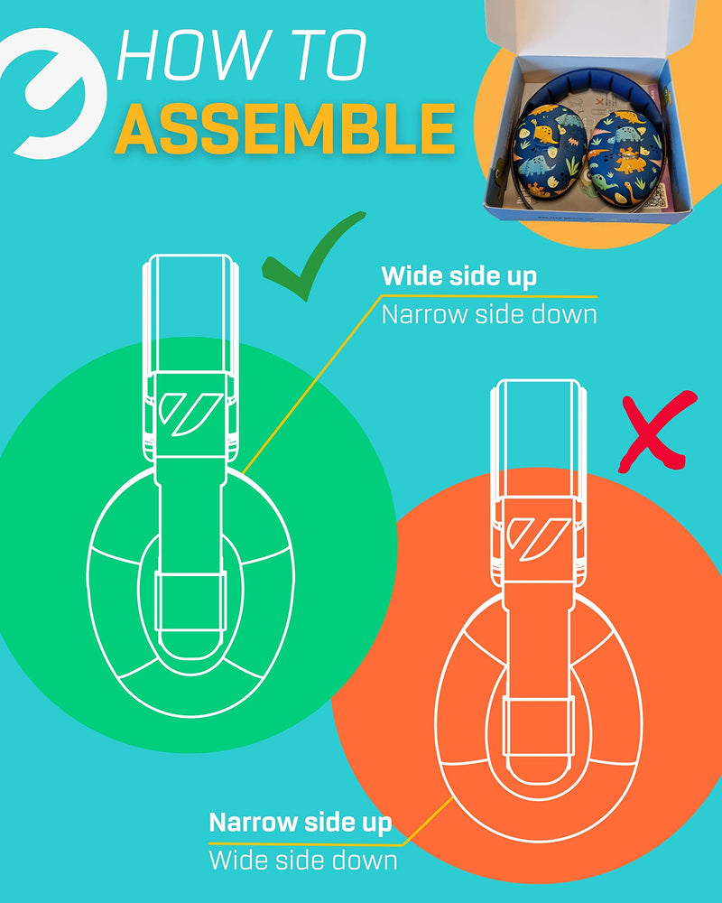 [Australia] - Vanderfields Baby Ear Protection Noise Cancelling Headphones for Babies, Toddlers, Infants 3 months to 2 years Dinosaur Club 