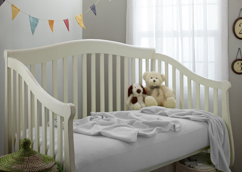 [Australia] - American Baby Company 2 Pack Fitted Crib Sheets 28" x 52", Soft Breathable Neutral 100% Cotton Jersey Sheet, White, for Boys and Girls, Fits Crib and Toddler Bed mattresses 