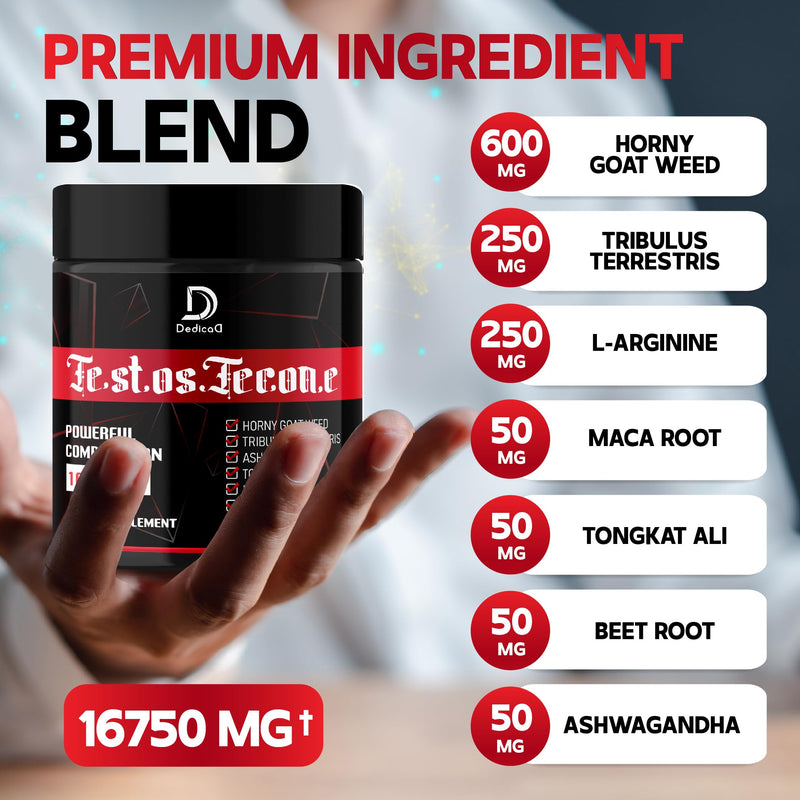 [Australia] - 7 in-1 Ultra Test Support with Tribulus Terrestris Horny Goat Weed L-Arginine Maca Root Tongkat Ali Beet Root - Energy Workout Muscle Strength Support 120 Capsules 120 Count (Pack of 1) 