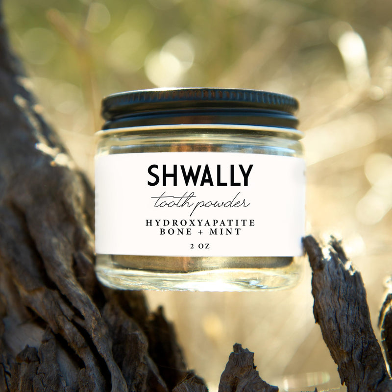 Shwally Magical Tooth Powder W/Hydroxyapatite Cattle Bone & Fluoride Free Amish Eggshell + Organic Peppermint - 100% Fluoride Free ReMineralizing, Whitening & Polishing Powder 200+ Brushings (2 oz) 2 Ounce (Pack of 1)