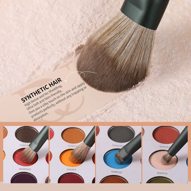 DUcare Makeup Brushes 14Pcs with 3Pcs Makeup Spong & Cosmetic Bag &Oil Blotting Sheets for Face