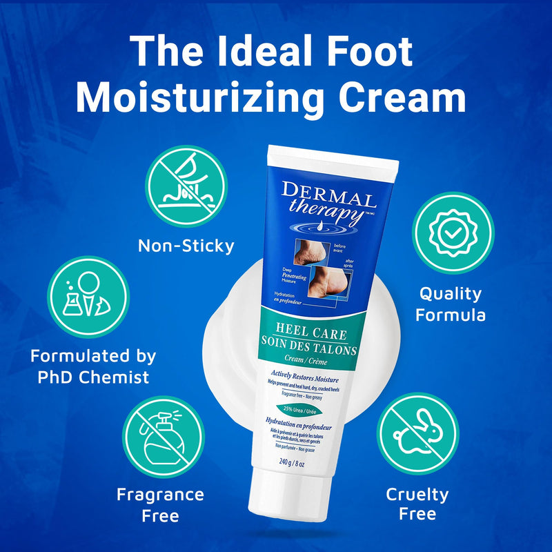 [Australia] - Dermal Therapy Heel Care Cream - Moisturizing Treatment that Repairs and Heals Dry, Rough, Cracked Heels and Feet | 25% Urea and 6% Alpha Hydroxy Acids (3oz+8oz Bundle) 5.5 Fl Oz (Pack of 2) 