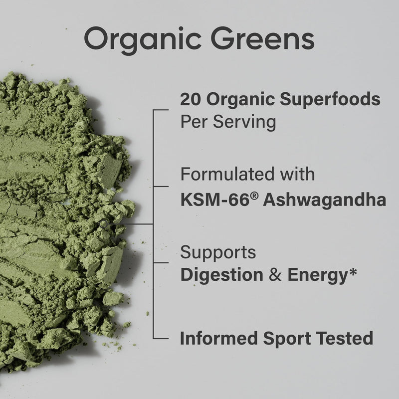 [Australia] - Sports Research¬Æ Organic Greens Superfood Powder w/Spirulina & Chlorella, Adaptogens, Enzymes, Probiotics & 8 VIT Bs for Gut & Mood Support* - Vegan, Sugar-Free & Low-Cal Original 20 Servings 7.05 Ounce (Pack of 1) 