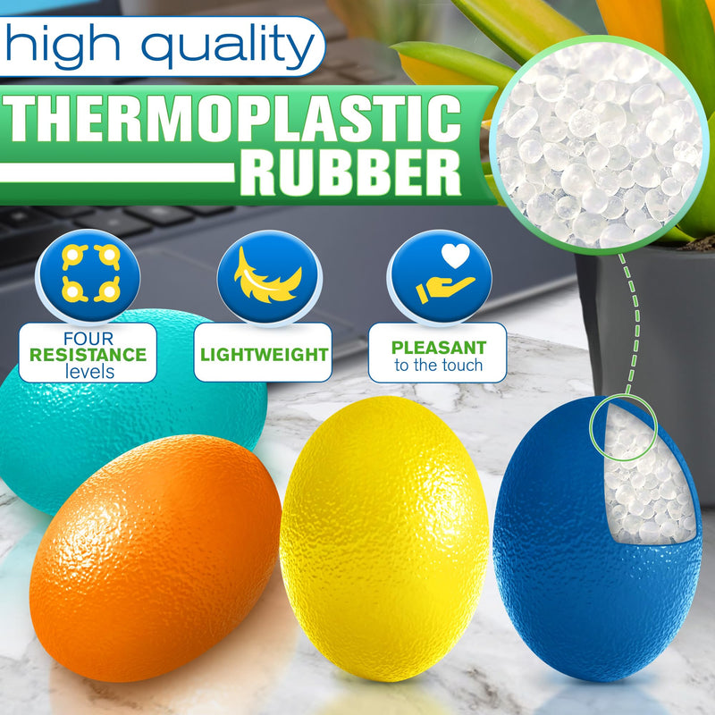 [Australia] - 4Pcs Squeeze Balls for Hand Therapy - Hand Exercise Balls for Arthritis Hand Therapy Balls for Arthritis Hand Squeeze Ball for Hand Therapy Stress Balls for Adults - Squeeze Ball for Hand Strength 
