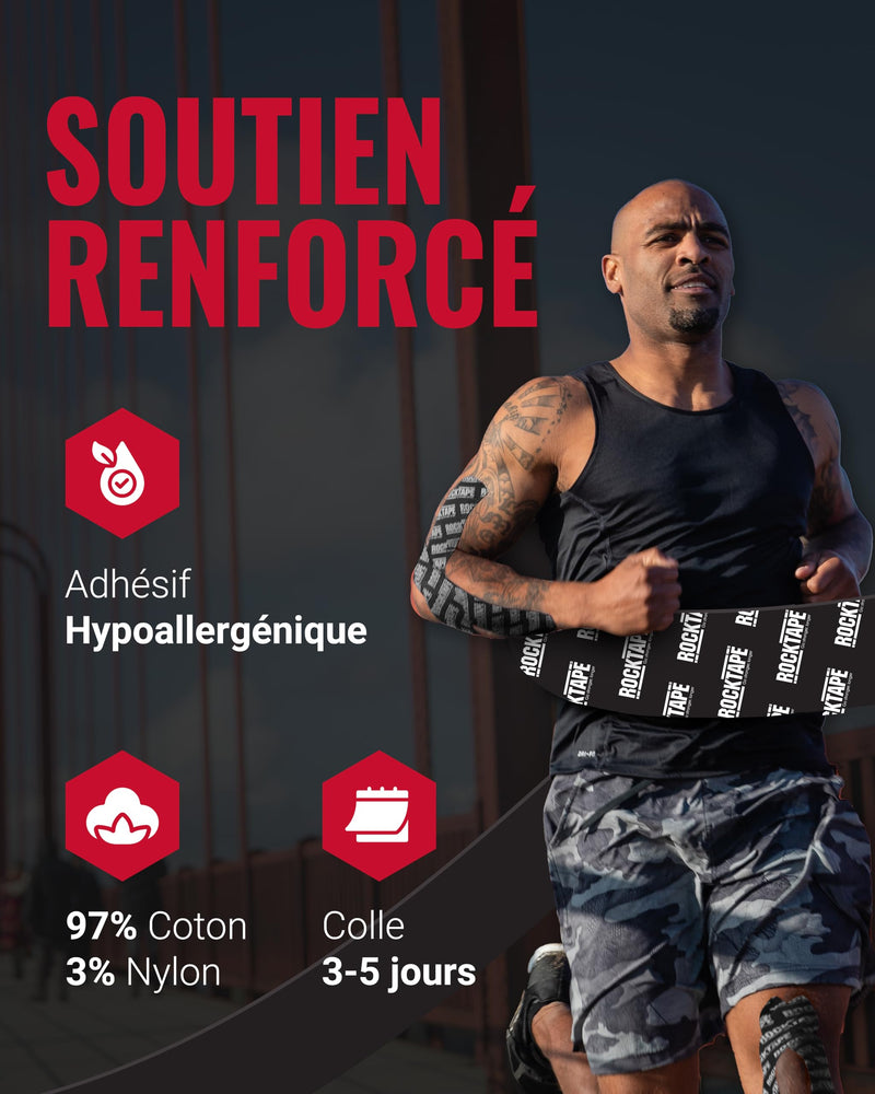 RockTape Original 2-Inch Water-Resistant Kinesiology Tape RockTape Black