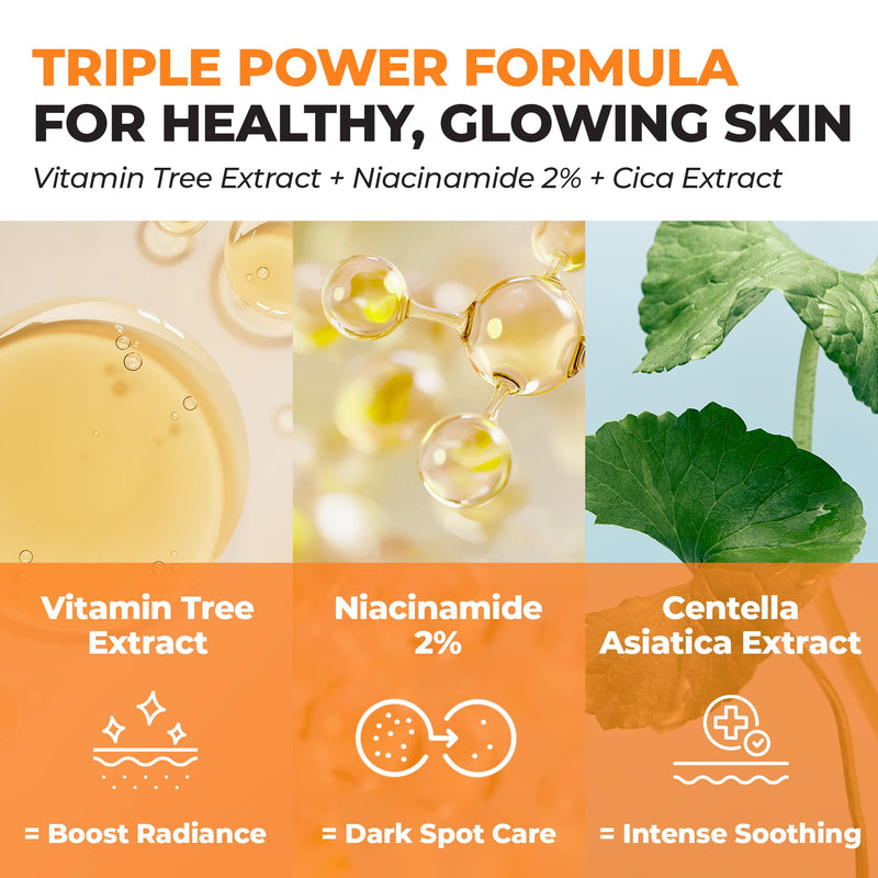 JUMISO All Day Vitamin Serum, Brightening & Balancing Facial Serum, Gift, Vitamin C, A, B, D, E , Serum with Vitamin, Korean Skincare, Skin brightening, soothing, Vegan serum, Vitamin tree extract 86.14%, Niacinamide 20,000ppm,1.01 fl oz (serum) | Anti...