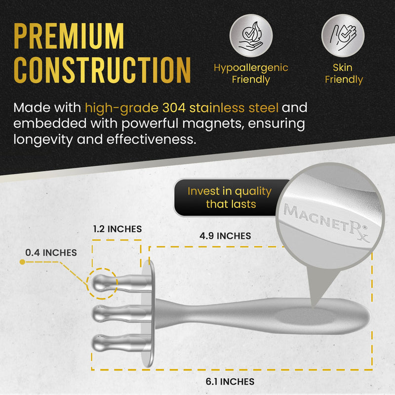 [Australia] - MagnetRX® Magnetic Therapy Massage Fork – Multi-Functional Magnetotherapy Pen for Emotion Code Magnets, Meridian Massage Tool & Body Healing Magnets – Magnetoterapia Fisioterapia Portatil Aparatos 