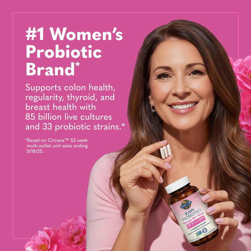 Garden of Life Raw Probiotics Women 50+, 85 Billion CFU, 1 Month Supply