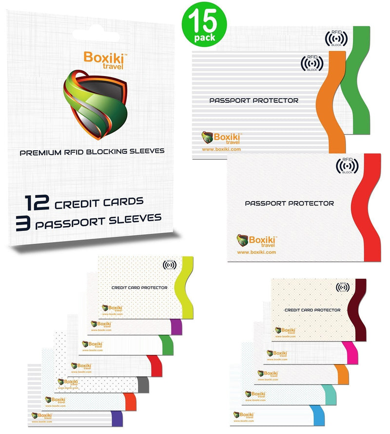 Complete RFID Travel Protection Set - RFID Blocking Sleeves and Hidden Money Belt - Safeguard Your Cards, Passport, and Valuables
