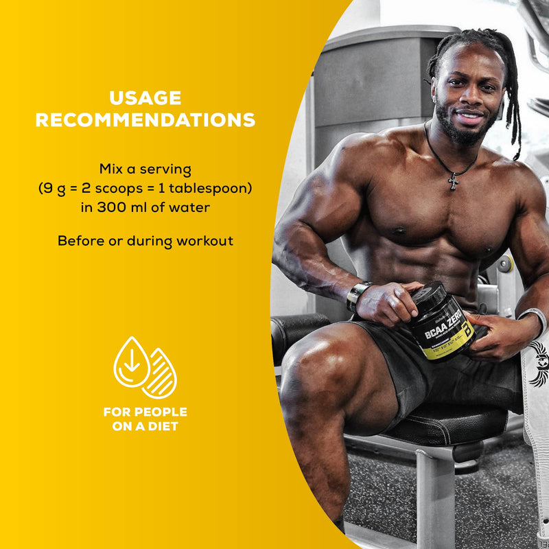 BioTechUSA BCAA Zero | Essential Amino Acid Powder | 6g BCAA with Instant L-Leucine | Vegan | Sugar-Free, Lactose-Free, Gluten-Free, 360 g, Orange