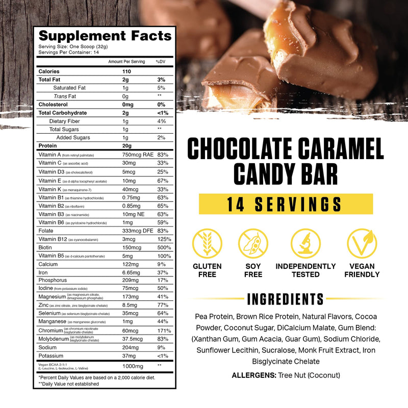 [Australia] - Ambrosia Planta - Premium Organic Plant-Based Protein | Vegan & Keto Friendly | Gourmet Flavors with No Bloating or Stomach Upset | Gluten & Soy Free | No Added Sugar | 14 Servings | (Candy Bar) Candy Bar 