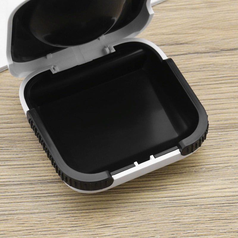 Create idea 2Pcs Hearing Aid Storage Box Hearing Aid Hard Case Protective Box Hearing Aid Container Hearing Aid Accessories 6.5x6.5x2.8cm ABS