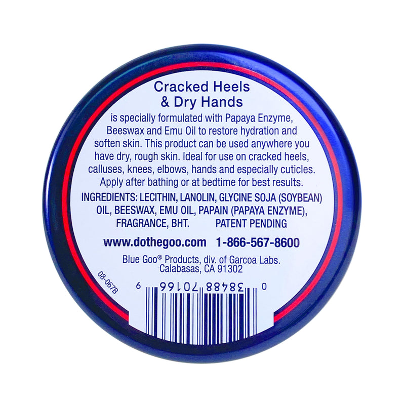 [Australia] - Blue Goo Cracked Heels & Dry Hands Intense Skin Softener - for Calluses, Corns & Elbow Dryness Relief, Fast- Penetrating Hydrating Moisturizer, Made w/ 100% Pure Emu Oil & Beeswax, 2 oz (3 Pack) 2 Ounce (Pack of 3) 
