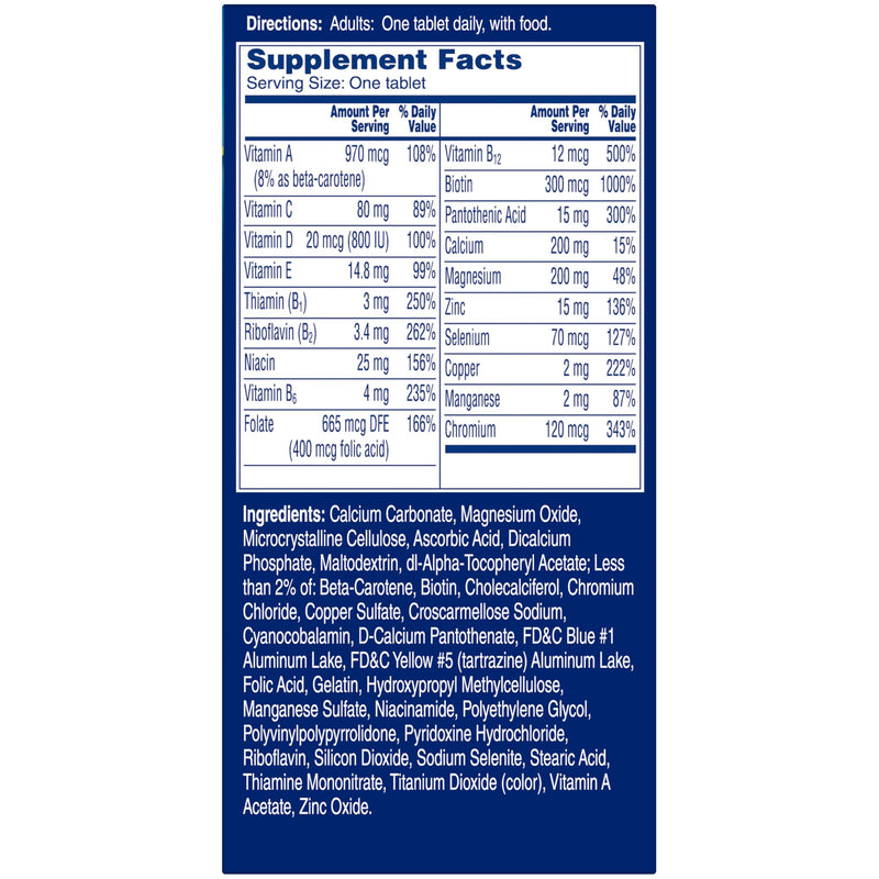 One A Day Men’s Pro Edge Multivitamin, Supplement with Vitamin A,C,D, E and Zinc for Immune Health Support and Magnesium for Healthy Muscle Function, 50 Count 50 Count (Pack of 1) Supplement Tablet