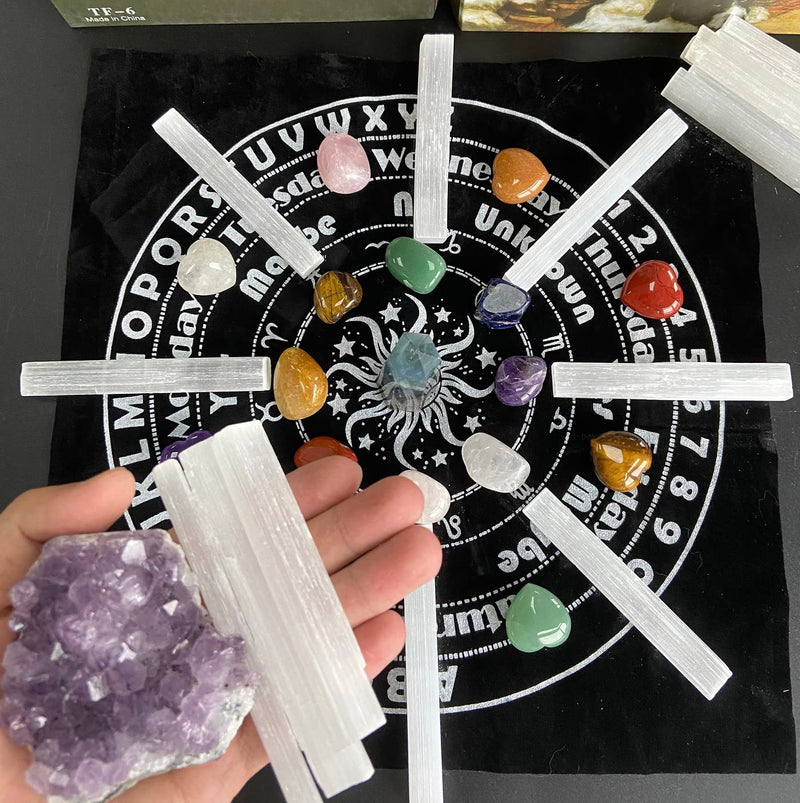 [Australia] - XIANNVXI 4 Inches Selenite Sticks 12PC Large Selenite Crystal Wands White Raw Rough Crystals Bulk for Healing Reiki Metaphysical Energy Drawing Protection Wiccan Altar Supplies 4 Inch-12pc 
