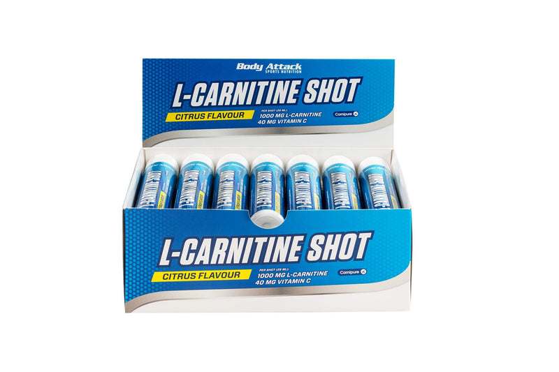 [Australia] - Body Attack L-Carnitine Shots, Lemon, Pack of 1 (20x 25 ml) 