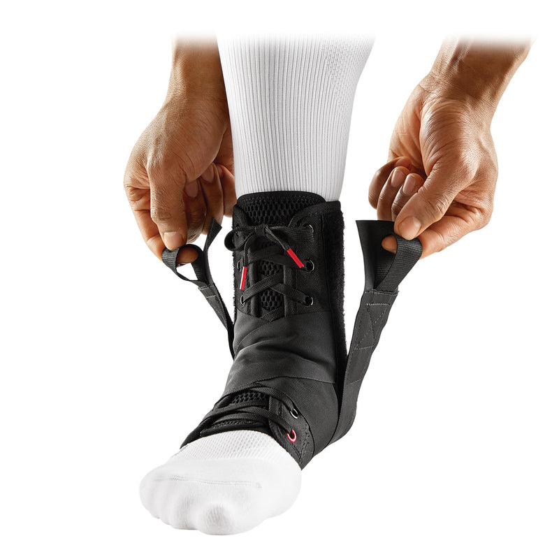 [Australia] - McDavid Ankle Brace Ultralight for Sprained Ankle, Figure 8 Ankle Braces, Lace up Ankle Brace, Ankle Braces for Men and Women, Ankle Support Brace and Stabilizer Medium Black 