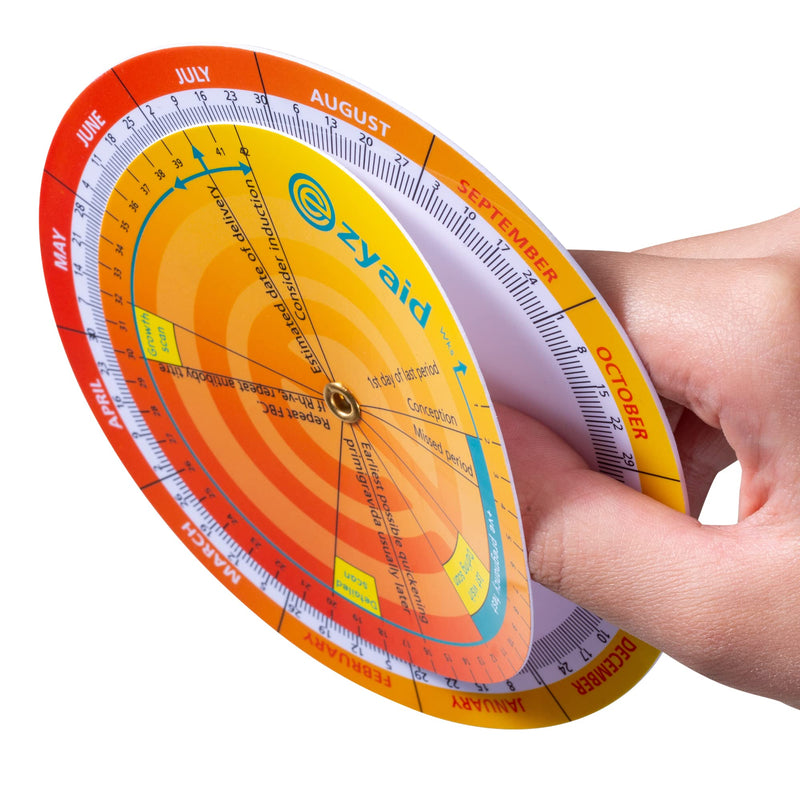 [Australia] - Pregnancy Wheel (Pack of 6), Due Date OB-GYN Calculator for Pregnant Women/Healthcare Providers, Gestational EDC/EDD Wheel with CRL, BPD, HC AC and FL Guide 