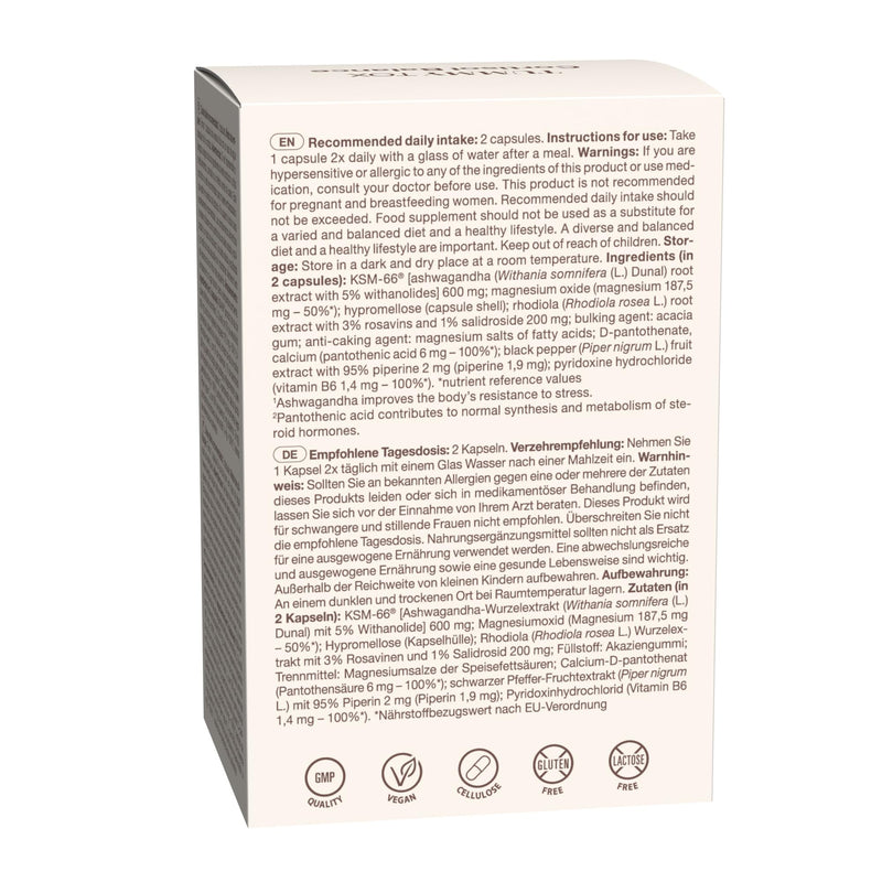Corti Balance Capsules with 600mg of Ashwagandha KSM-66, Rhodiola Rosea, Magnesium, Vitamin B6, and Vitamin B5-60 Capsules, by Tummy Tox